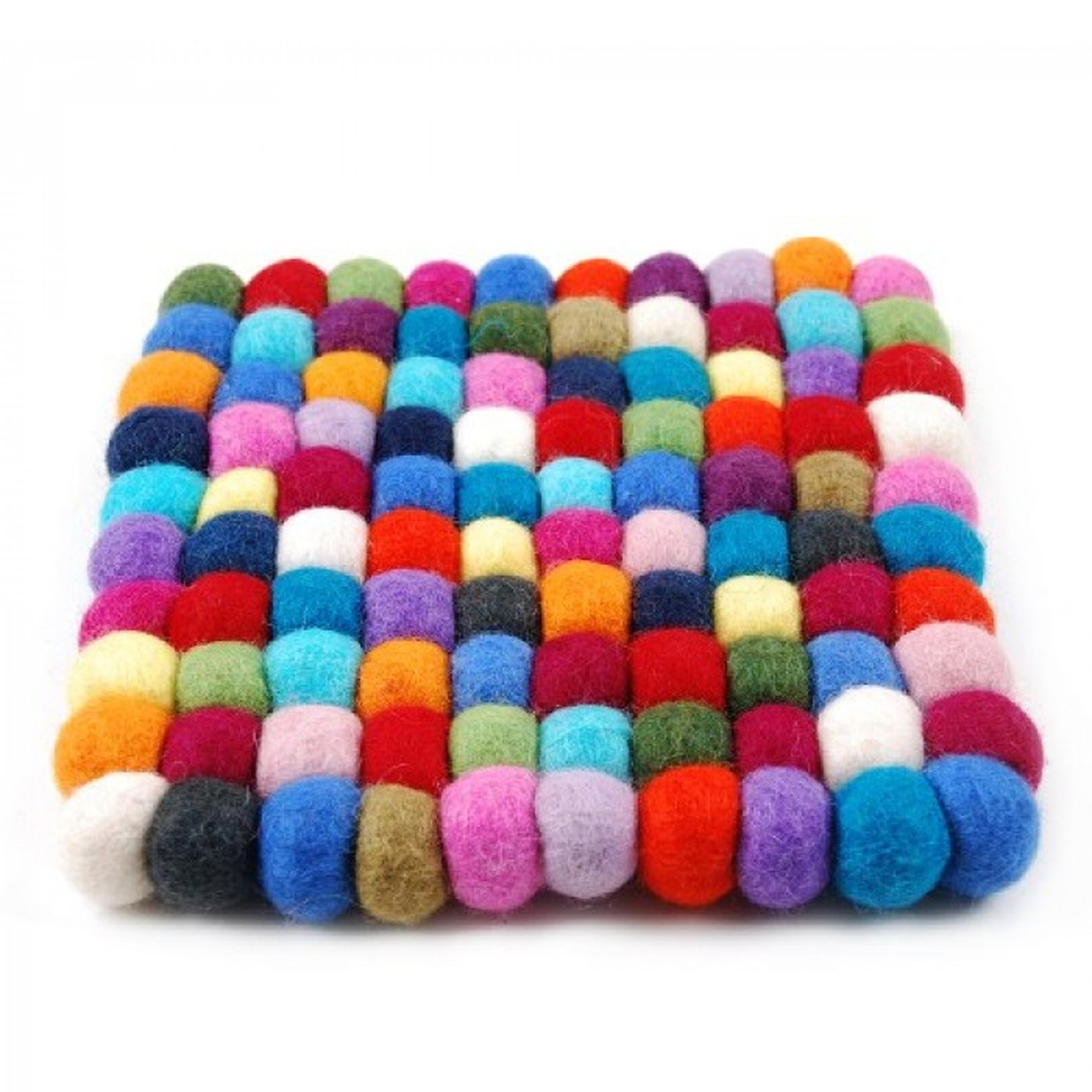 14cm Felt trivet coaster - Square - Multicolor - 10 pieces - Online Shop